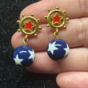 Vintage pierced nautical earrings